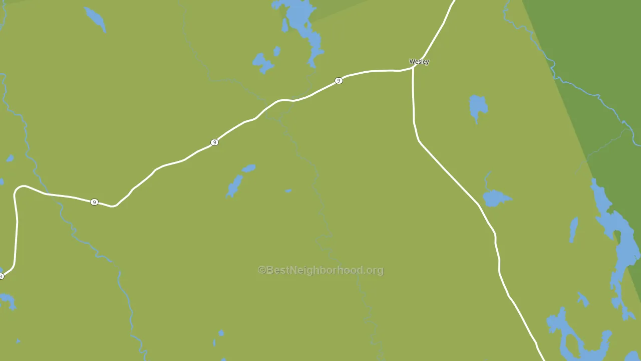 Wesley, ME block-group voter-turnout map