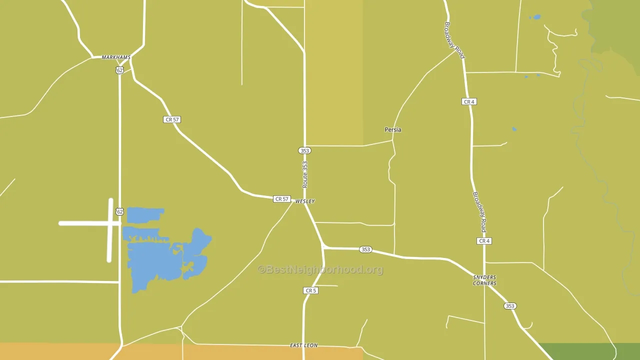 Wesley, NY block-group voter-turnout map