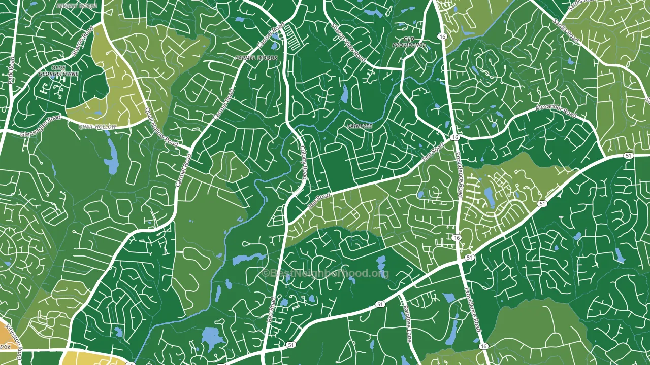 Wessex Square, Charlotte, NC block-group voter-turnout map