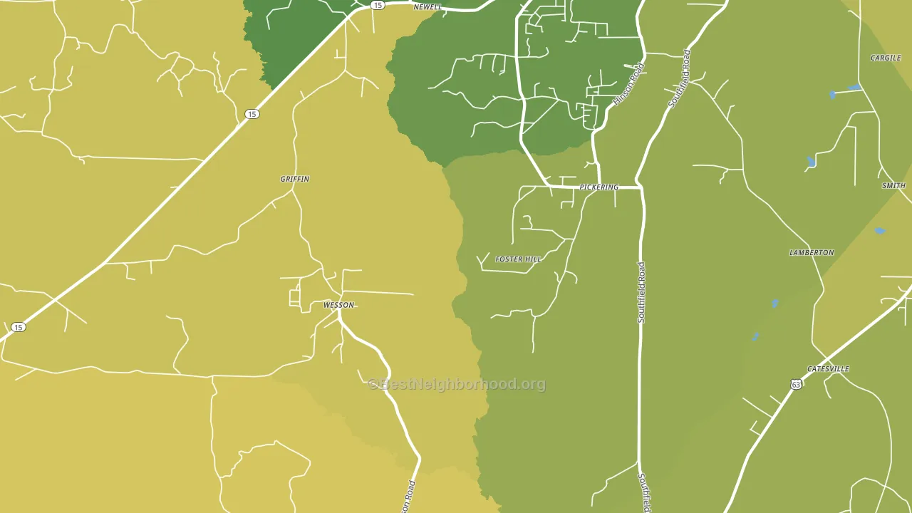 Wesson, AR block-group voter-turnout map