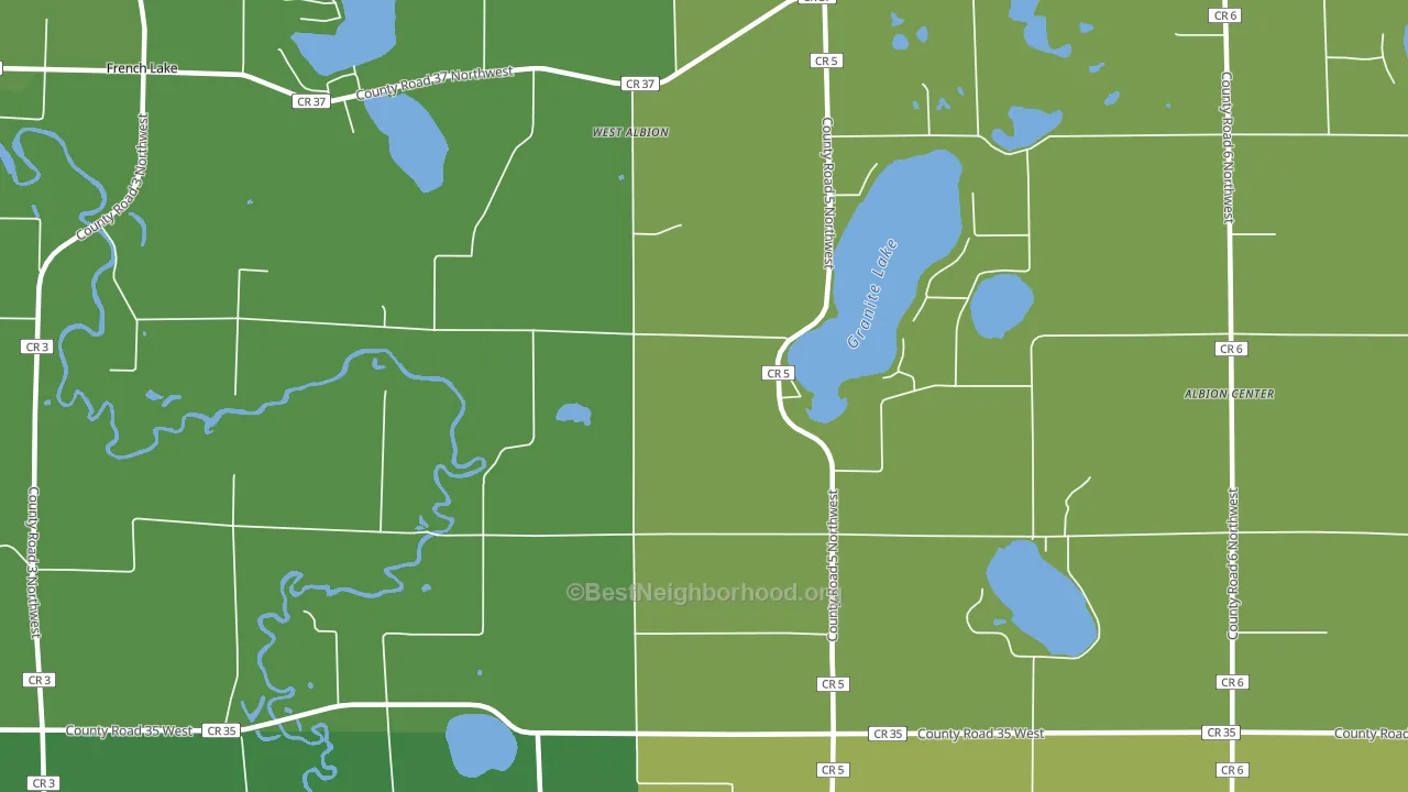 West Albion, MN block-group voter-turnout map