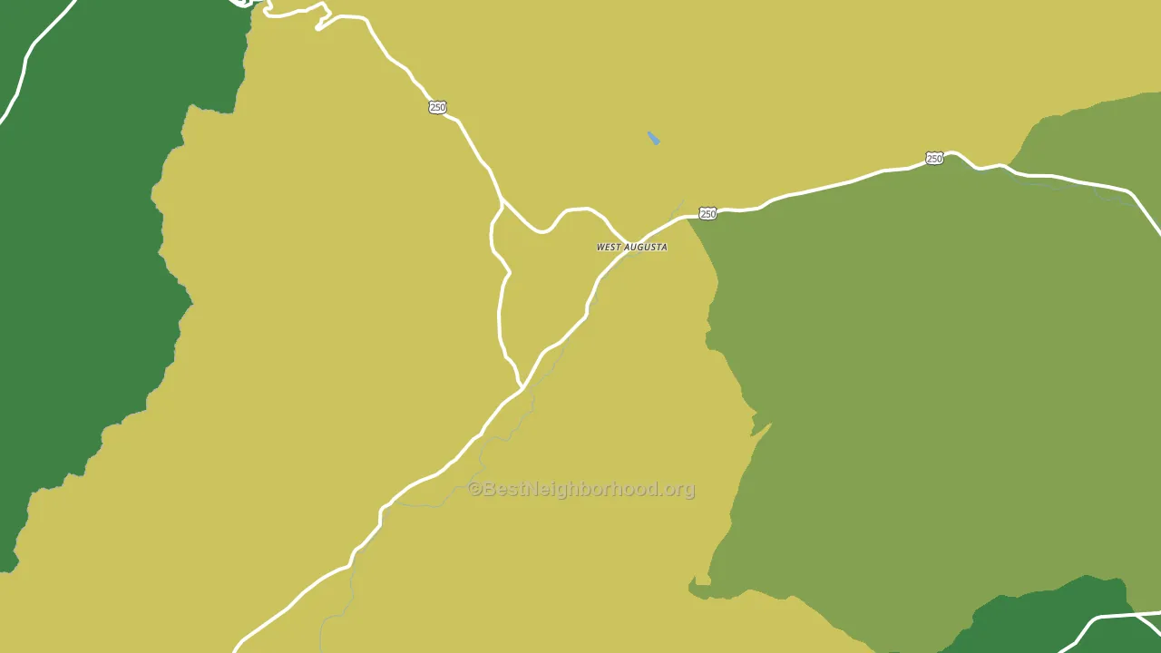 West Augusta, VA block-group voter-turnout map