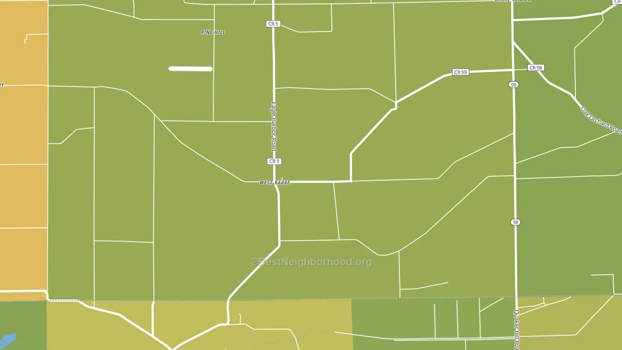 West Barre, NY block-group voter-turnout map