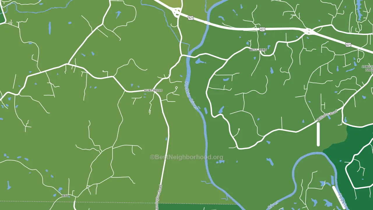 West Bend, NC block-group voter-turnout map