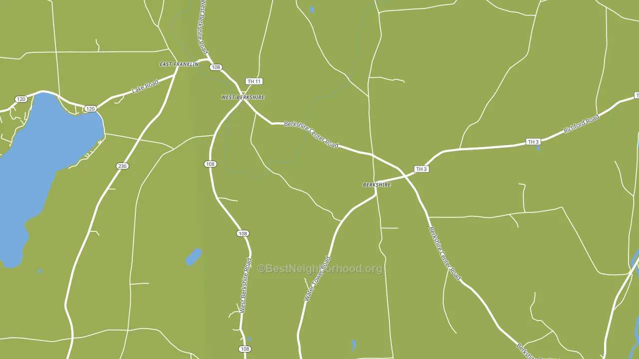 West Berkshire, VT block-group voter-turnout map