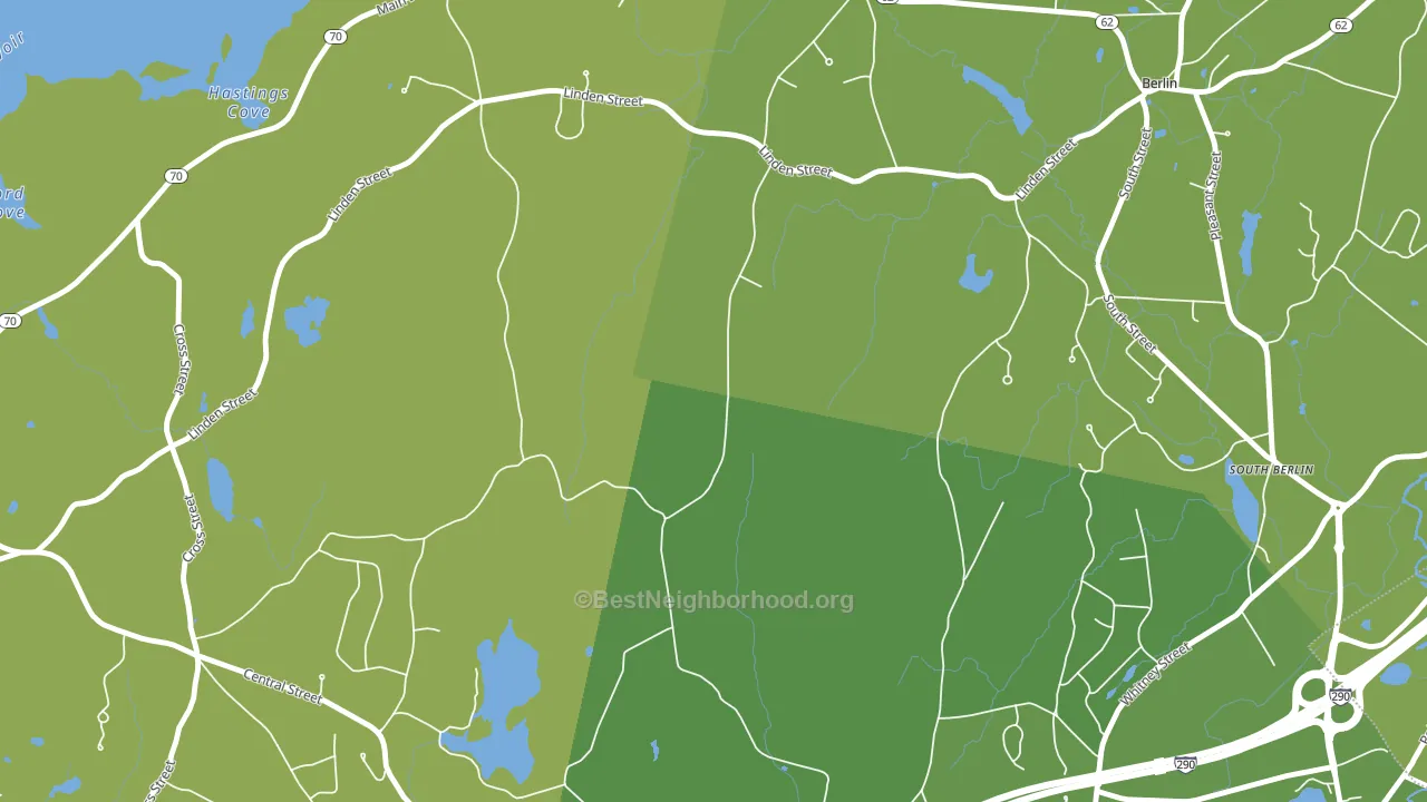 West Berlin, MA block-group voter-turnout map