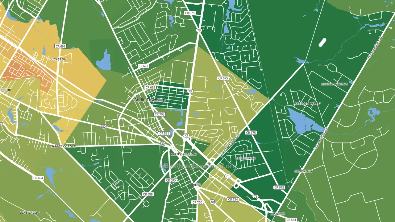 West Berlin, NJ block-group voter-turnout map