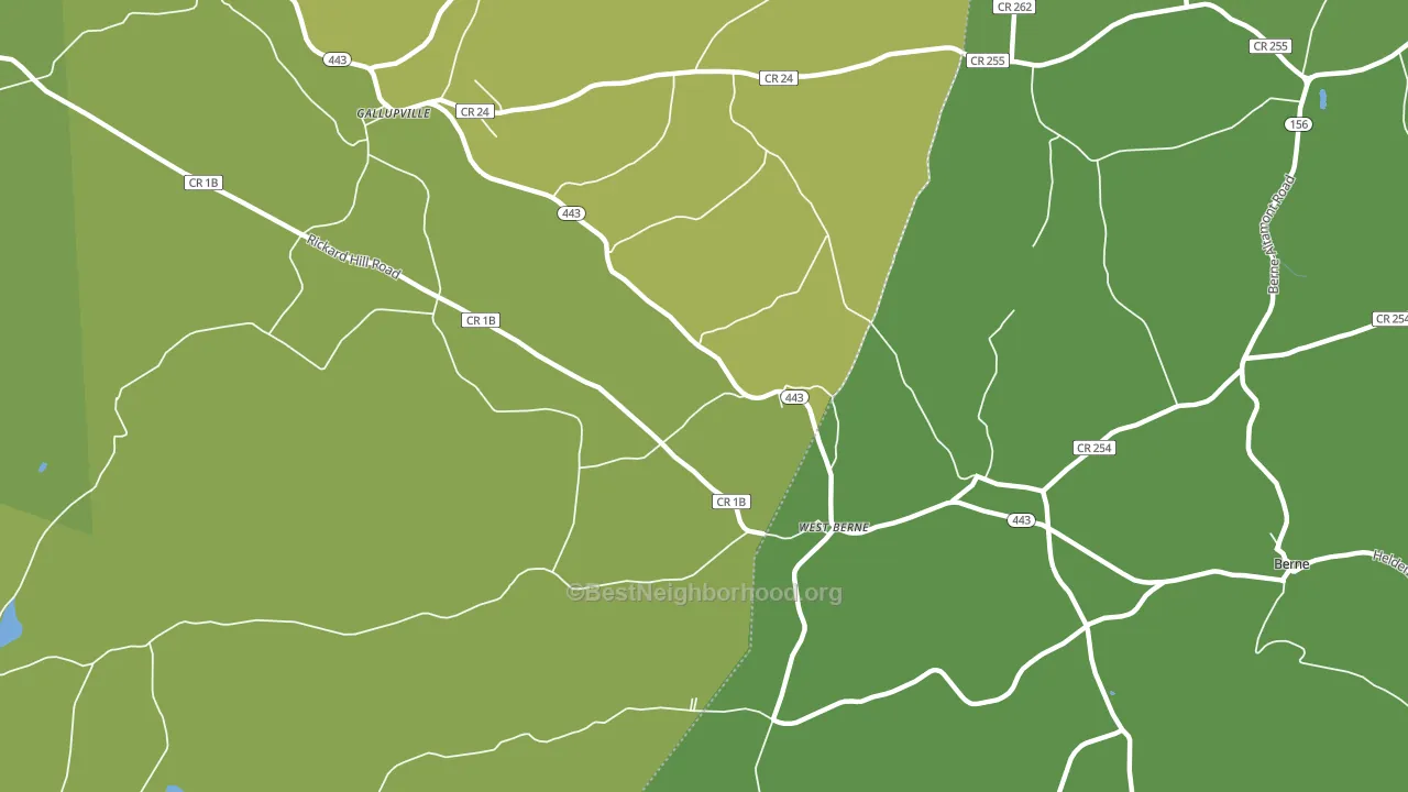 West Berne, NY block-group voter-turnout map