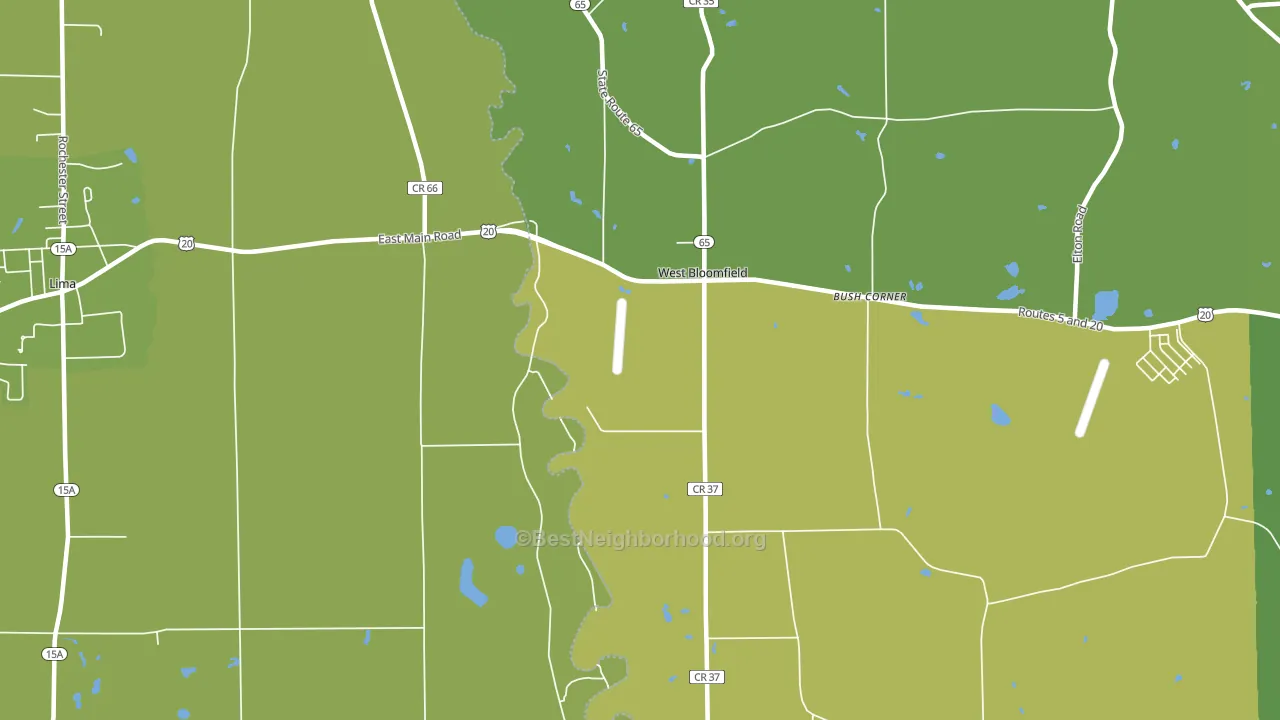 West Bloomfield, NY block-group voter-turnout map