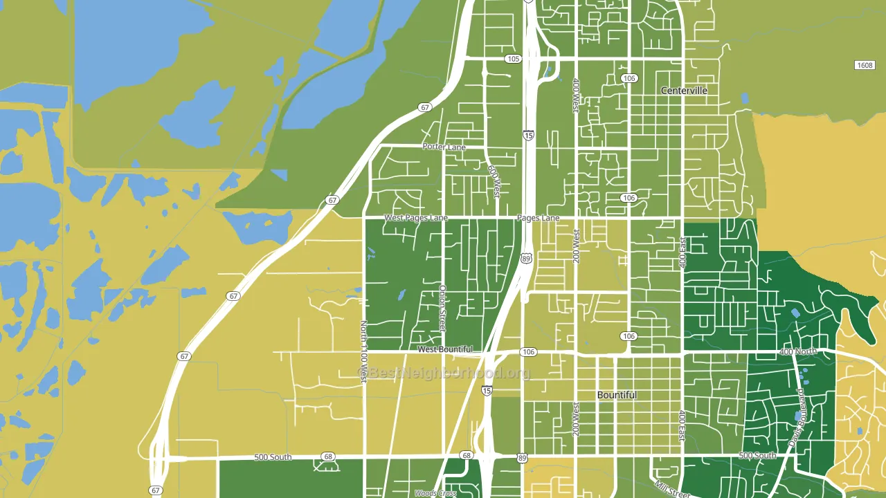West Bountiful, UT block-group voter-turnout map