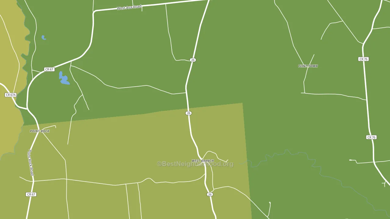West Branch, NY block-group voter-turnout map