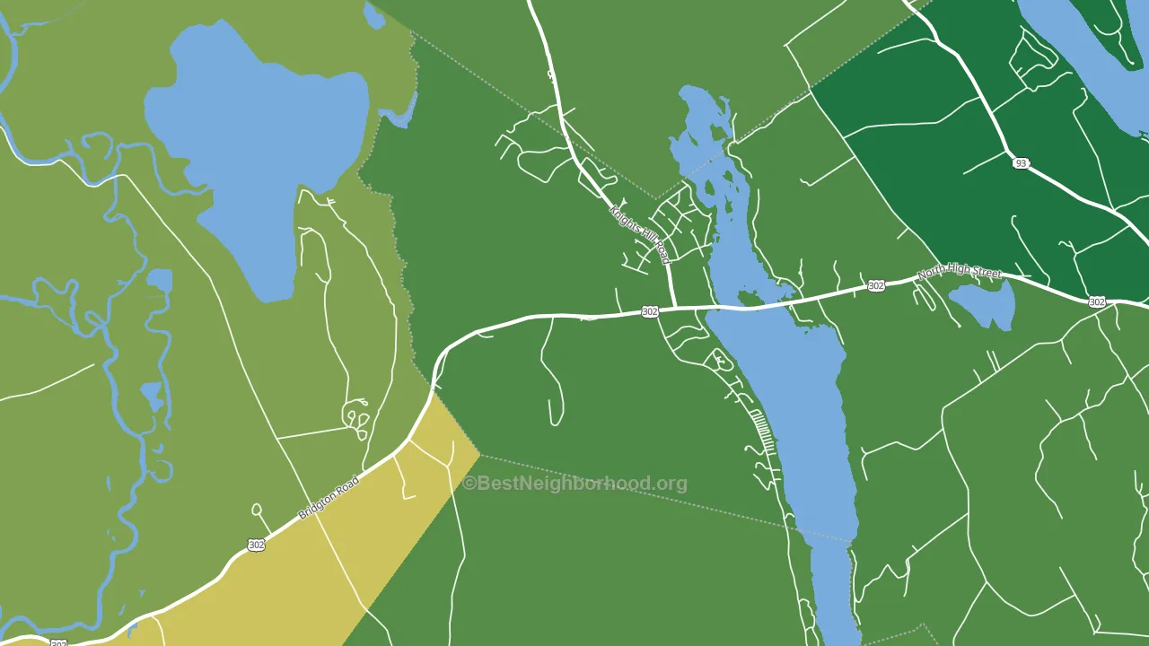 West Bridgton, ME block-group voter-turnout map