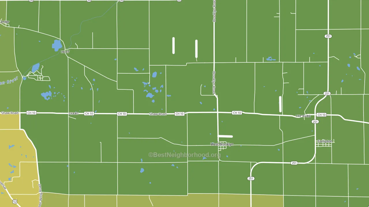 West Brooklyn, IL block-group voter-turnout map