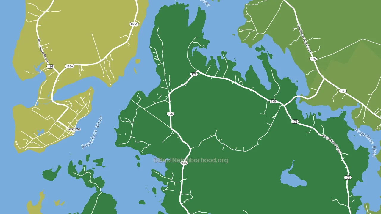 West Brooksville, ME block-group voter-turnout map