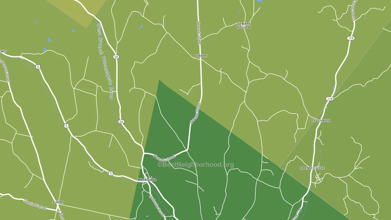 West Burke, VT block-group voter-turnout map