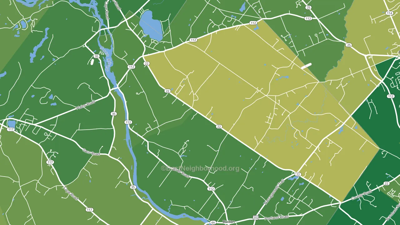 West Buxton, ME block-group voter-turnout map