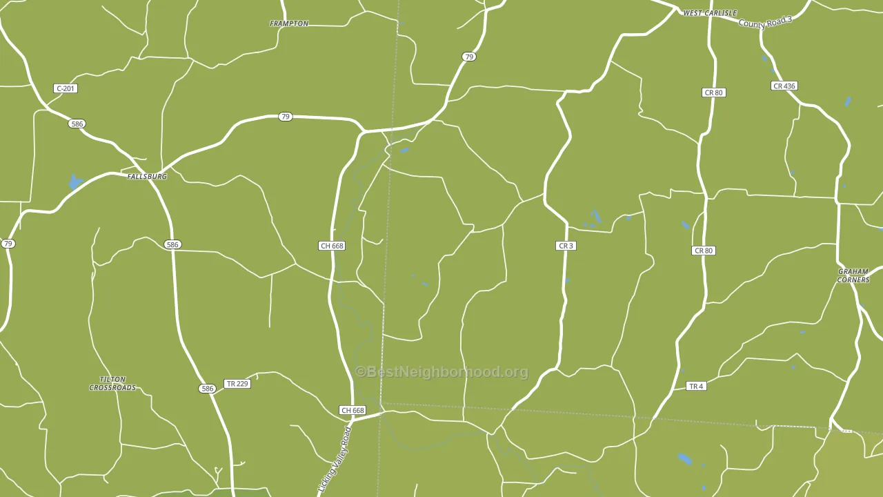 West Carlisle, OH block-group voter-turnout map