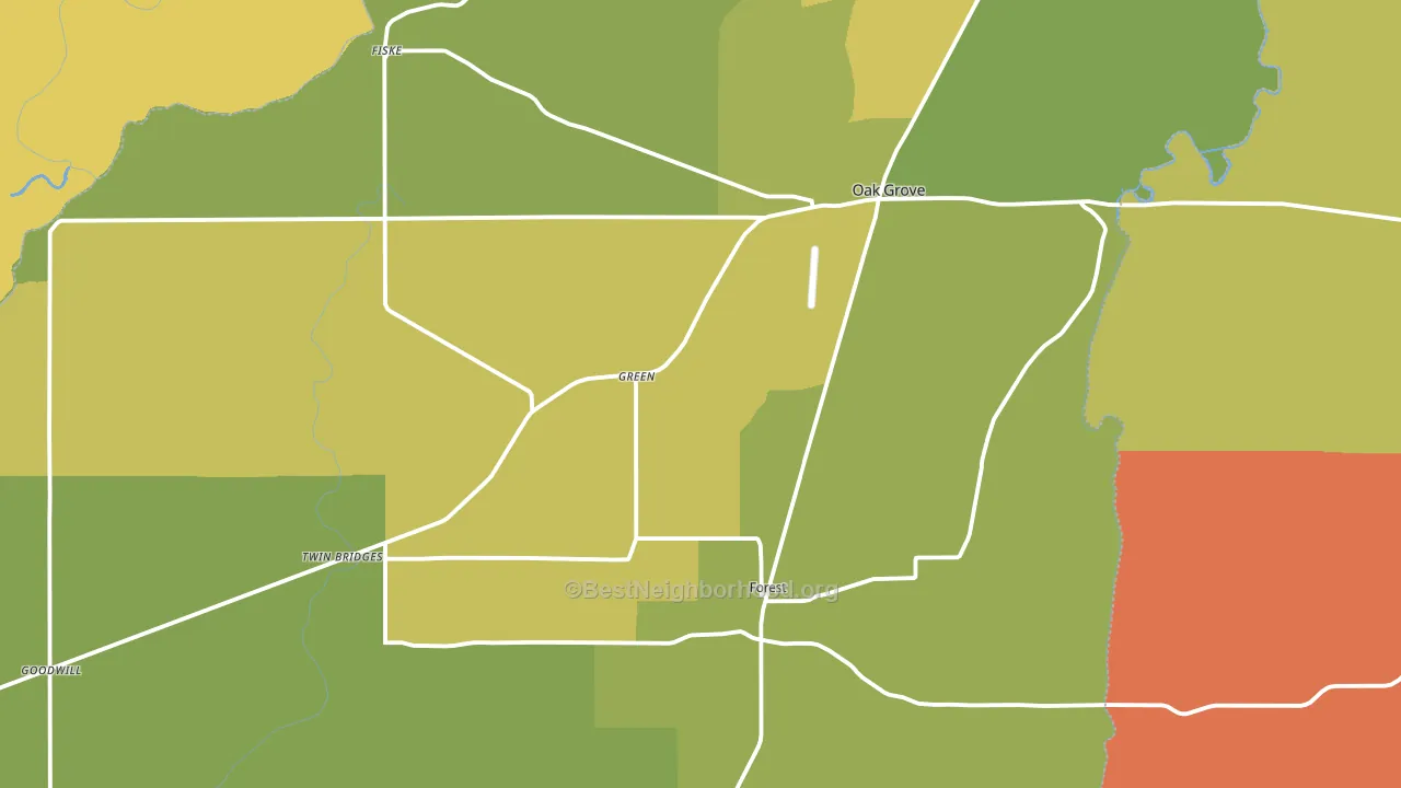 West Carroll Parish, LA block-group voter-turnout map