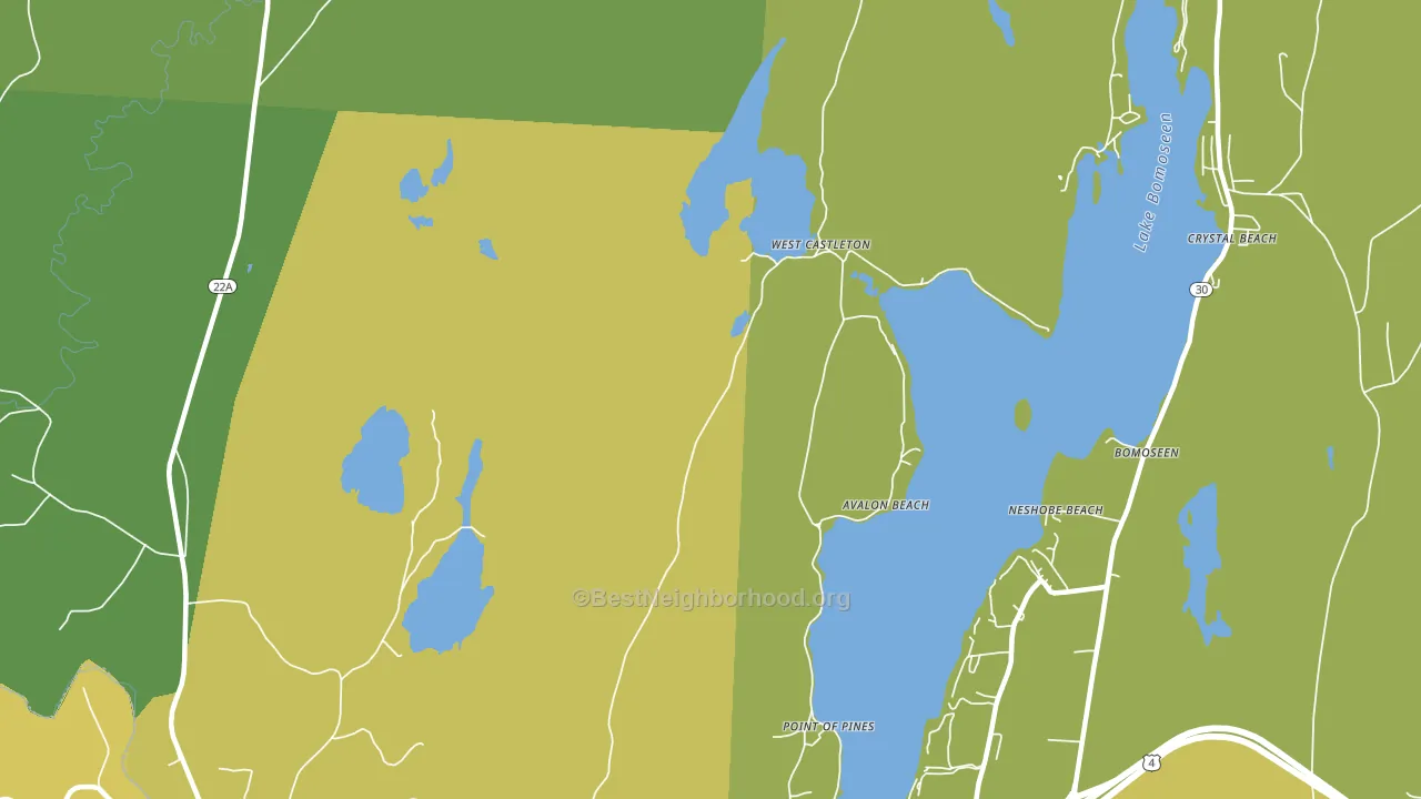 West Castleton, VT block-group voter-turnout map