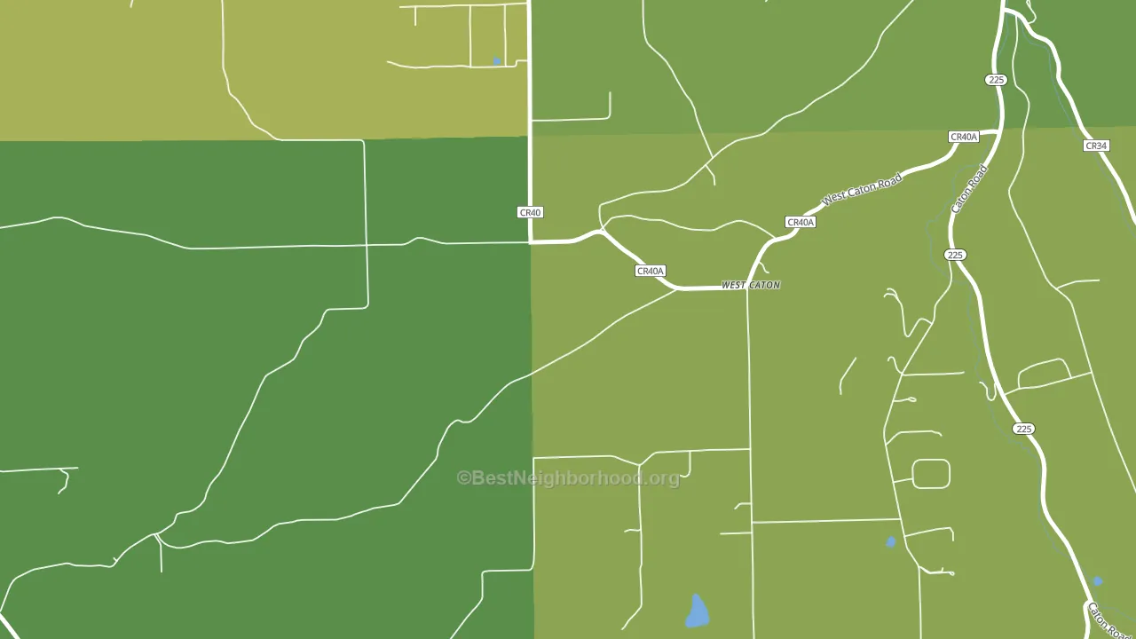 West Caton, NY block-group voter-turnout map