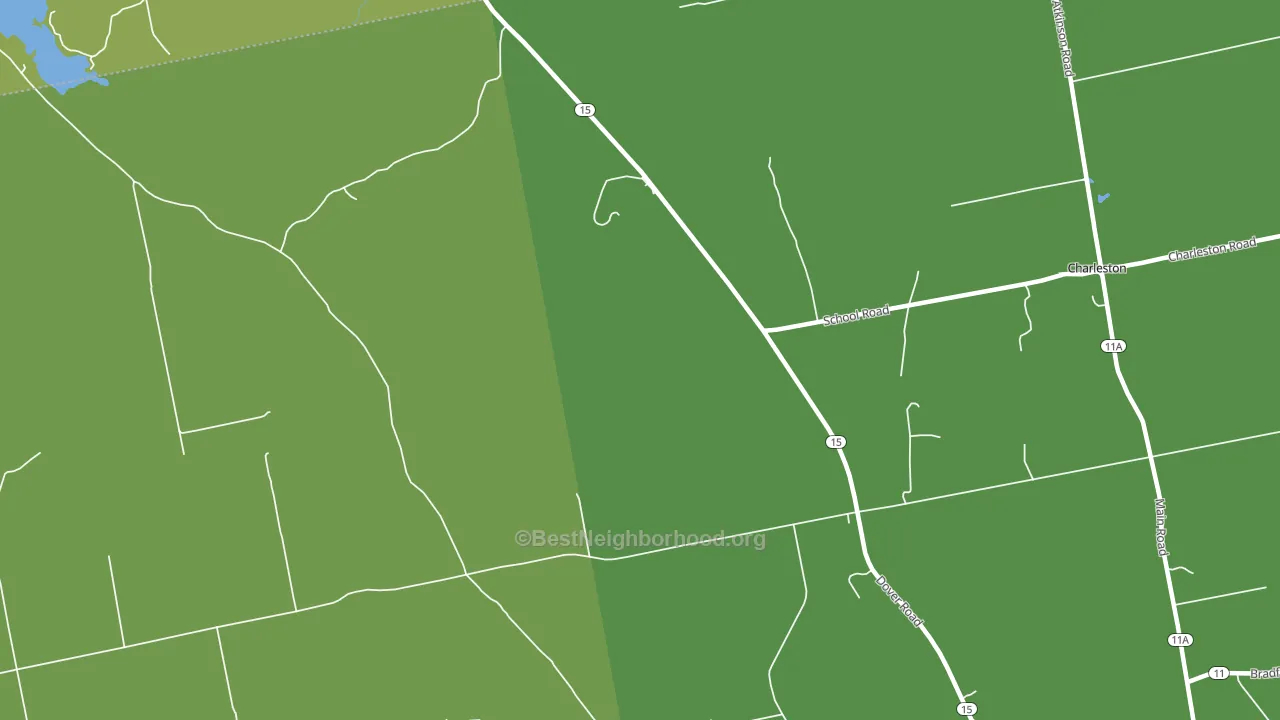 West Charleston, ME block-group voter-turnout map