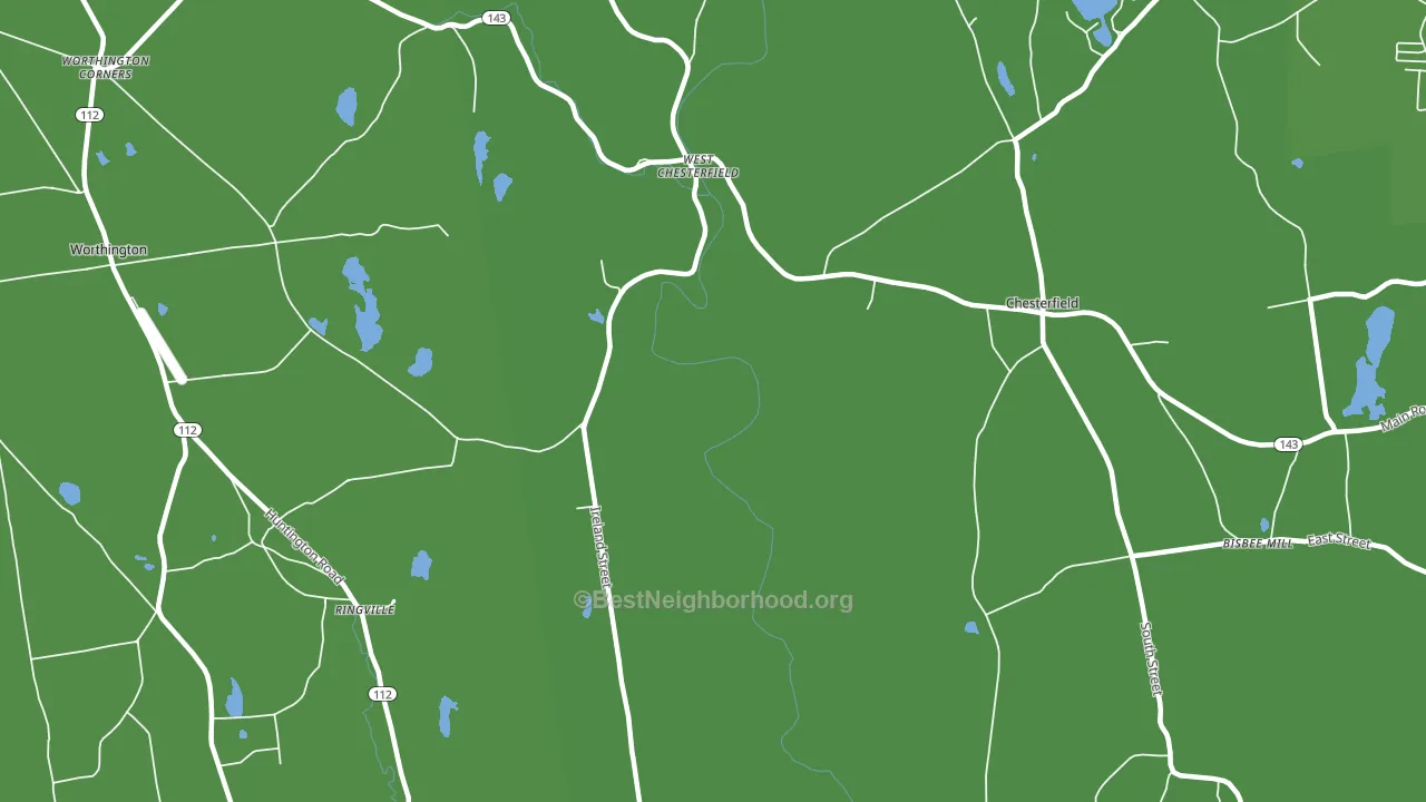 West Chesterfield, MA block-group voter-turnout map