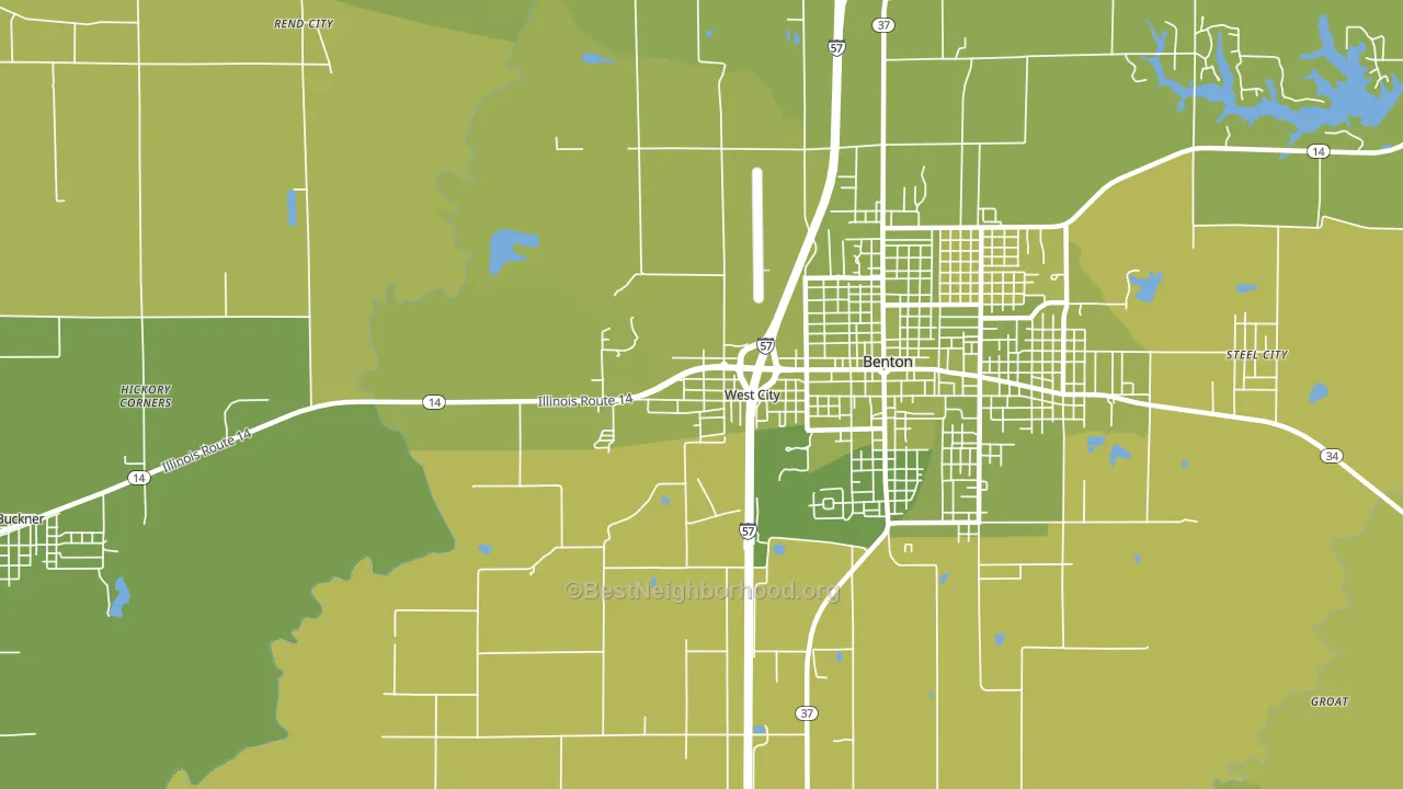 West City, IL block-group voter-turnout map