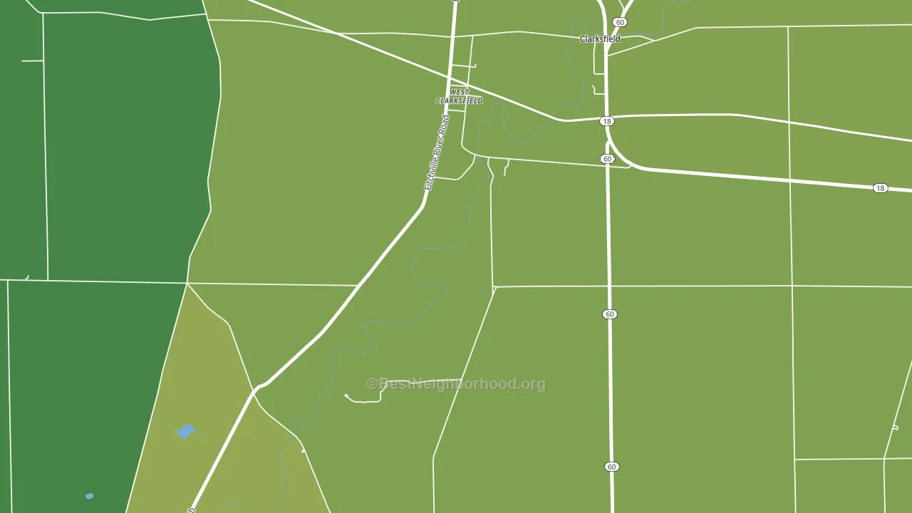 West Clarksfield, OH block-group voter-turnout map