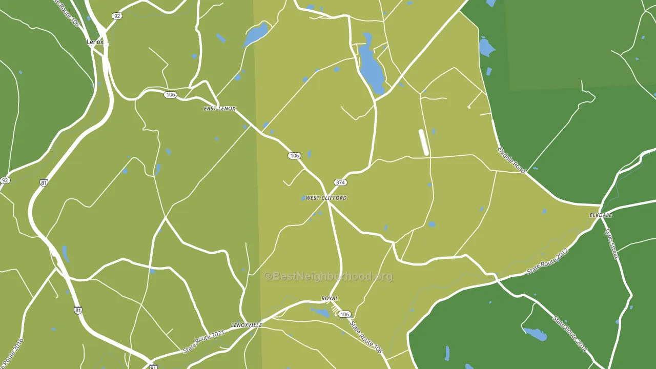 West Clifford, PA block-group voter-turnout map