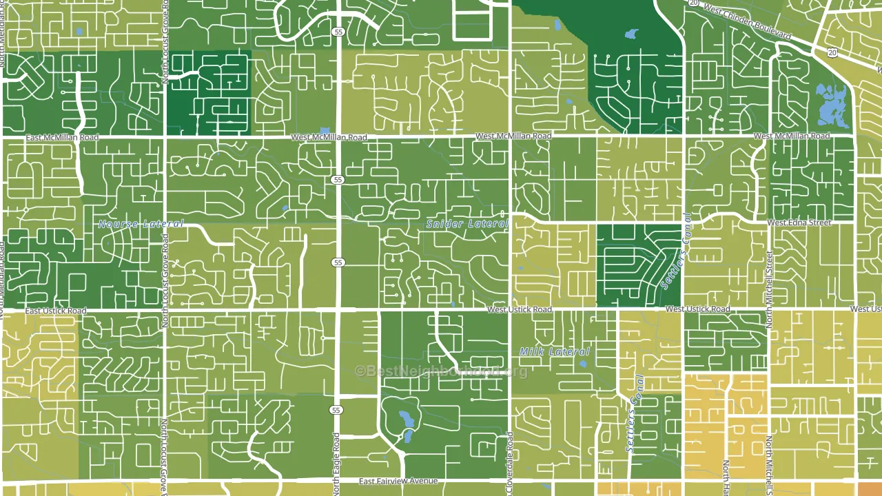 West Cloverdale, Boise, ID block-group voter-turnout map