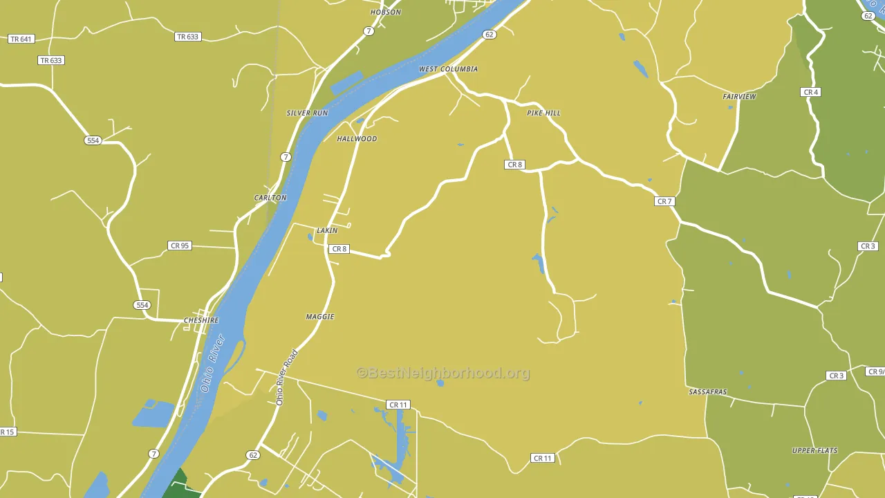 West Columbia, WV block-group voter-turnout map