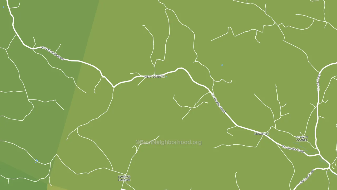 West Corinth, VT block-group voter-turnout map