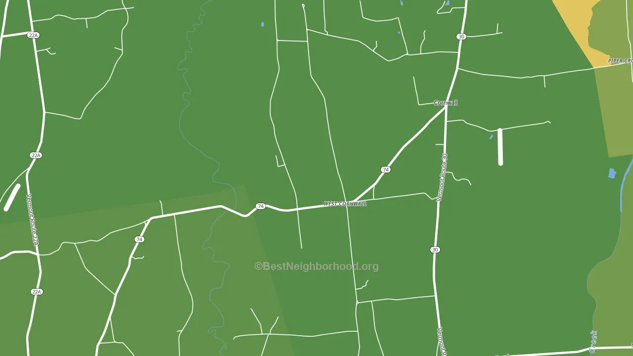 West Cornwall, VT block-group voter-turnout map