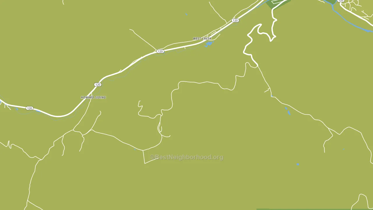 West Creek, PA block-group voter-turnout map