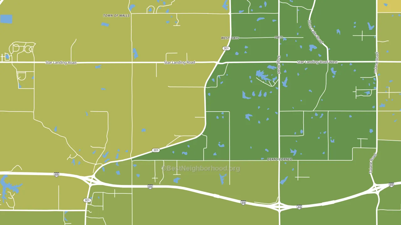 West Days, MS block-group voter-turnout map