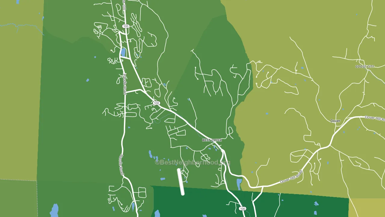 West Dover, VT block-group voter-turnout map