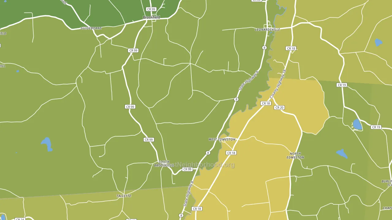 West Edmeston, NY block-group voter-turnout map