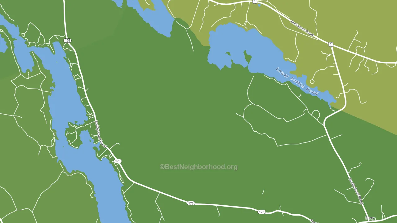 West Ellsworth, ME block-group voter-turnout map