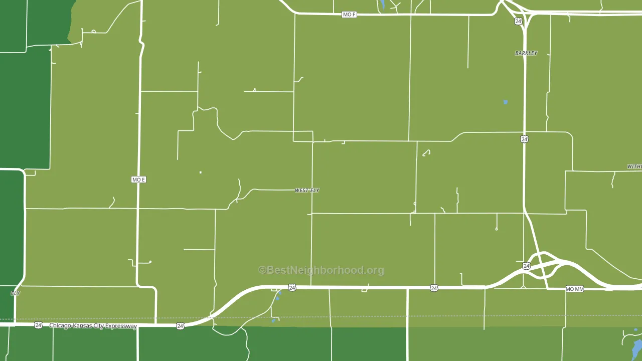 West Ely, MO block-group voter-turnout map
