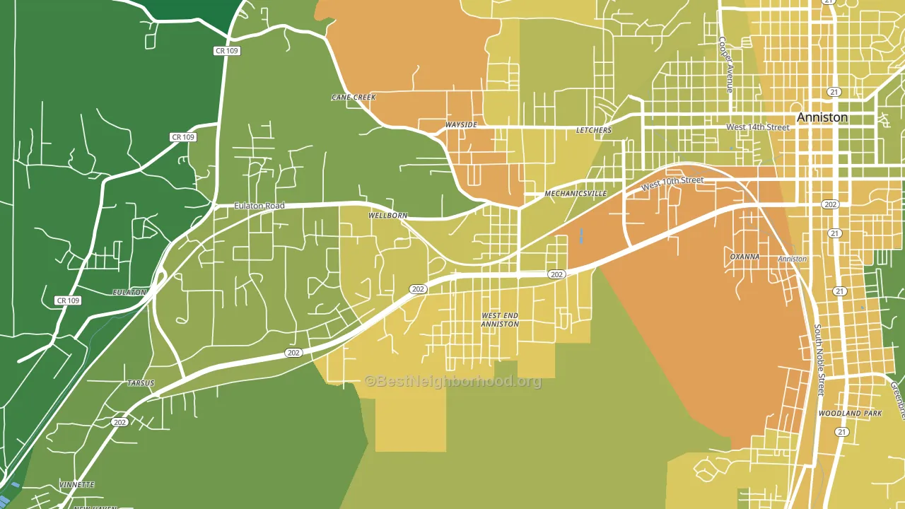 West End-Cobb Town, AL block-group voter-turnout map