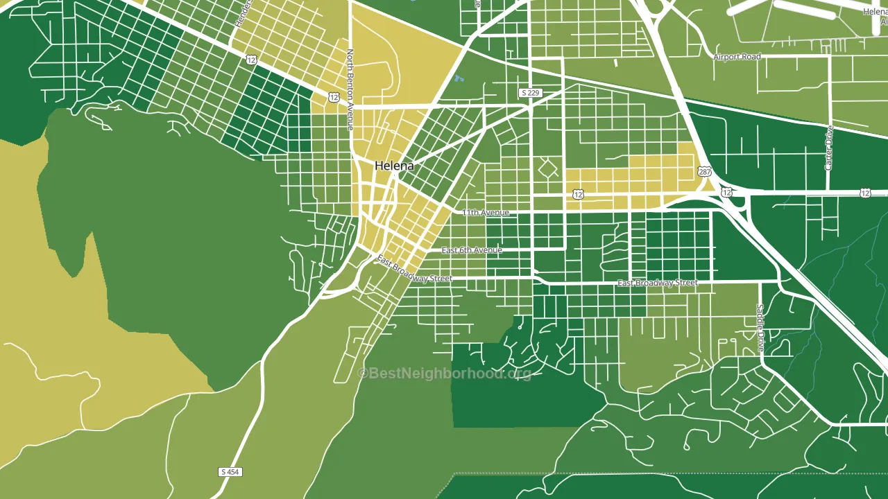 West End Helena, Helena, MT block-group voter-turnout map