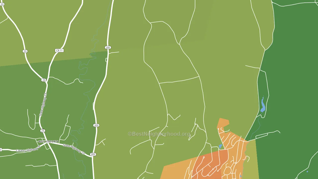 West End, NY block-group voter-turnout map