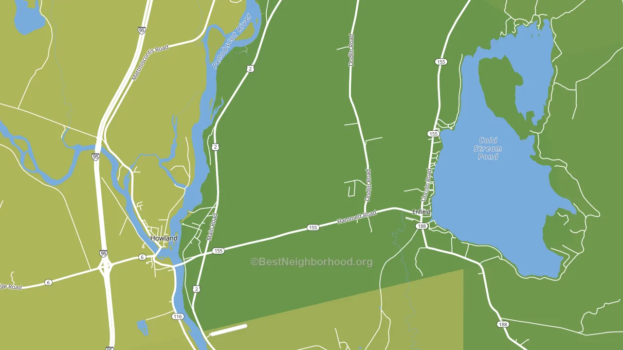 West Enfield, ME block-group voter-turnout map