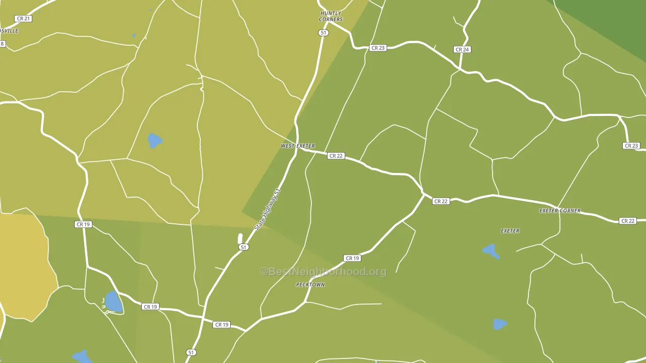 West Exeter, NY block-group voter-turnout map