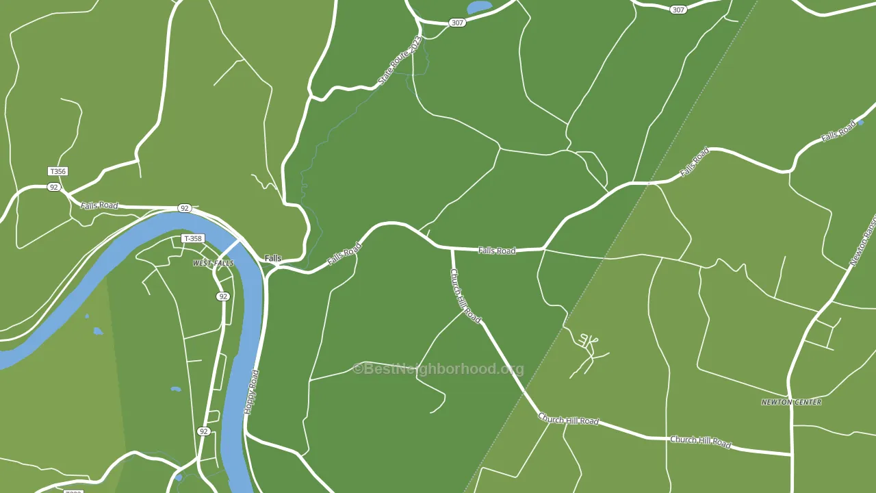 West Falls, PA block-group voter-turnout map