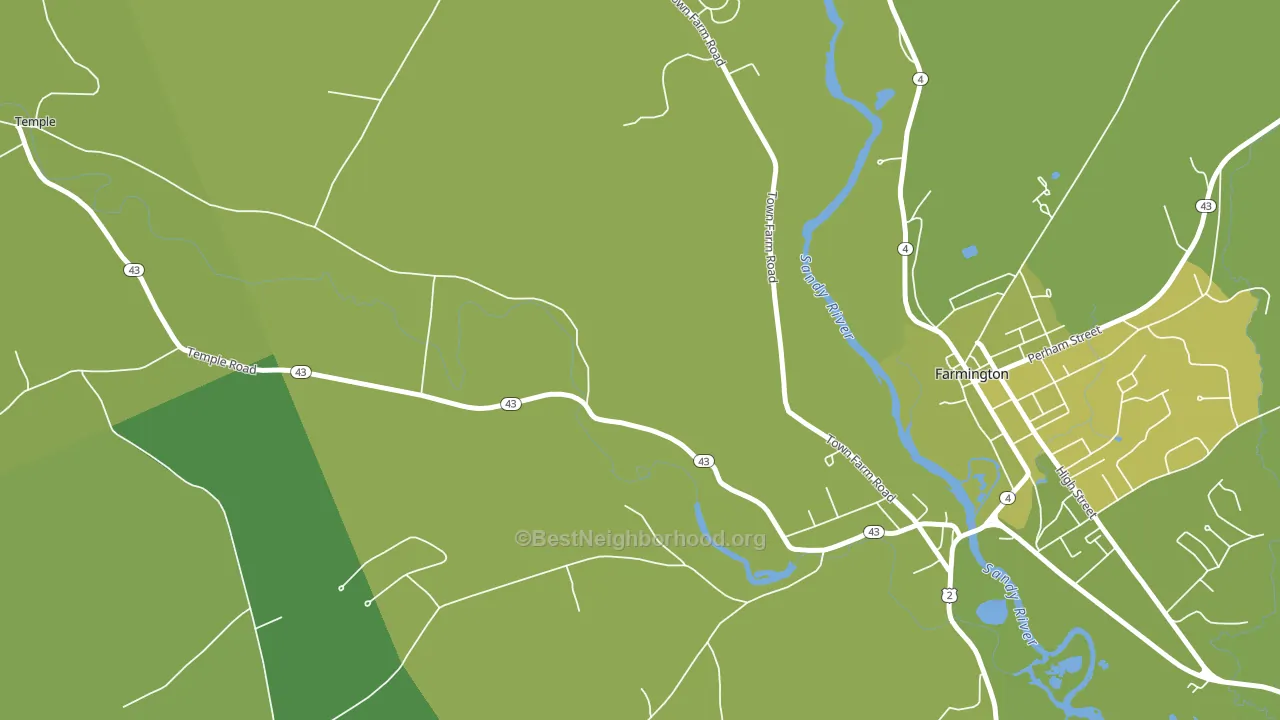 West Farmington, ME block-group voter-turnout map