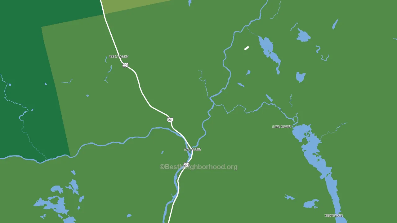 West Forks, ME block-group voter-turnout map