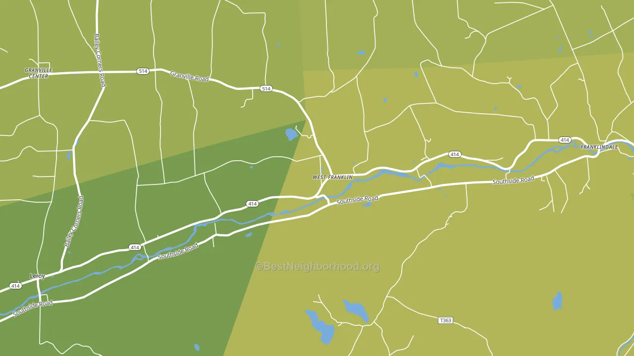 West Franklin, PA block-group voter-turnout map