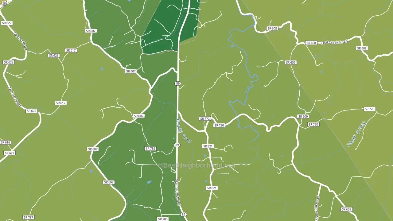 West Galax, VA block-group voter-turnout map