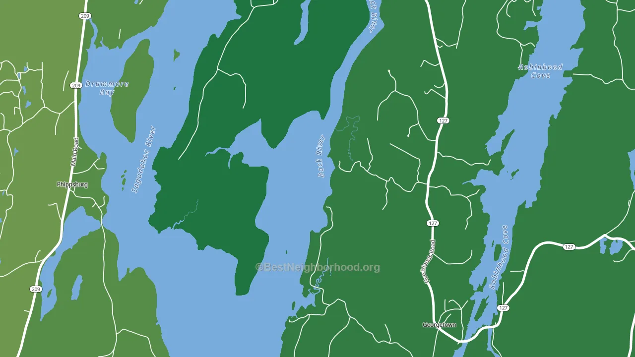 West Georgetown, ME block-group voter-turnout map
